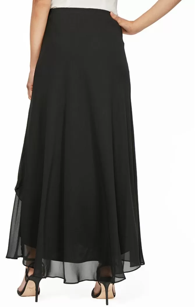 Women Alex Evenings All Regular*Long Chiffon Skirt With Tulip Hem