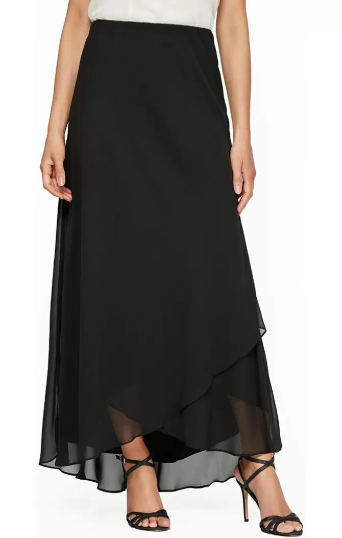 Women Alex Evenings All Regular*Long Chiffon Skirt With Tulip Hem