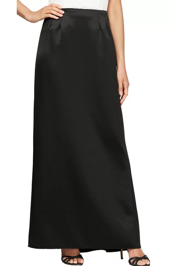 Women Alex Evenings All Regular*Long Satin Skirt With Fishtail Back Detail