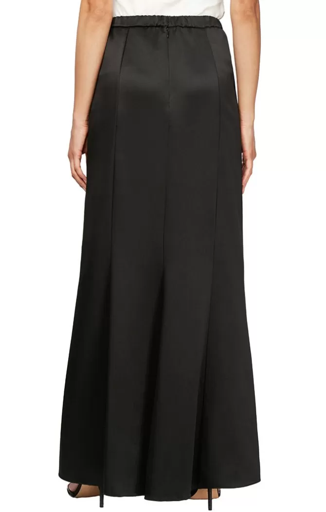 Women Alex Evenings Evening Separates*Long Satin Skirt With Fishtail Back Detail