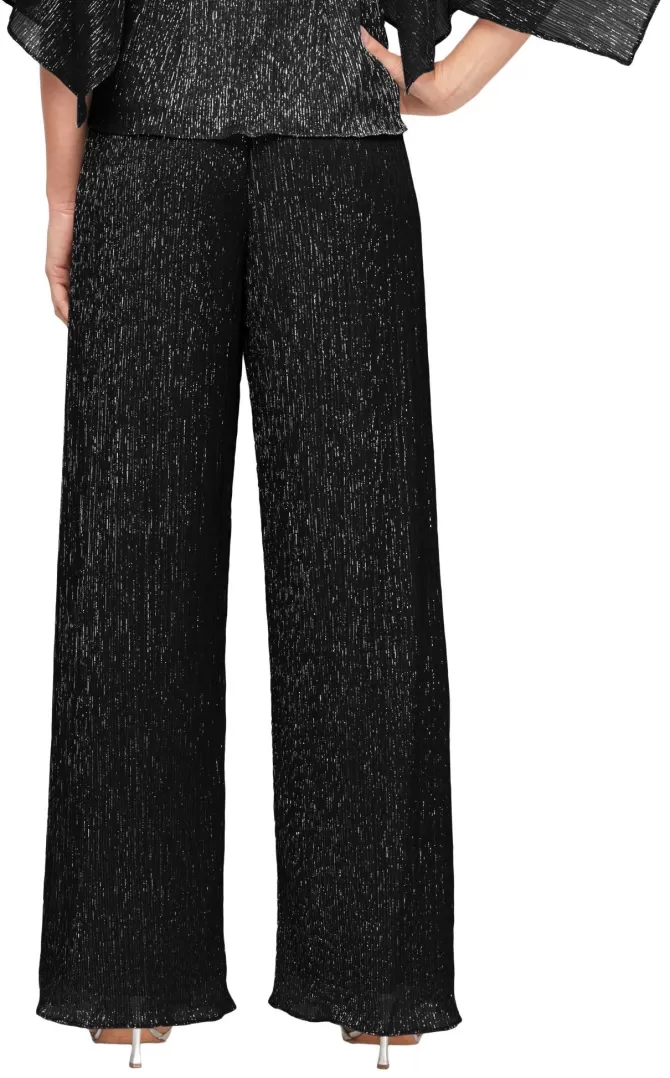 Women Alex Evenings Evening Separates*Metallic Knit Straight Leg Pant