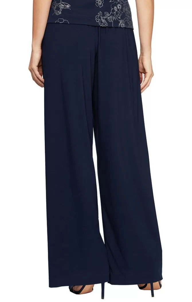 Women Alex Evenings All Petite*Petite Matte Jersey Straight Leg Long Pant