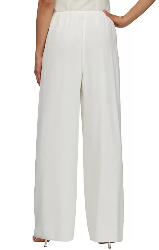 Women Alex Evenings All Petite*Petite Silky Chiffon Basic Pant