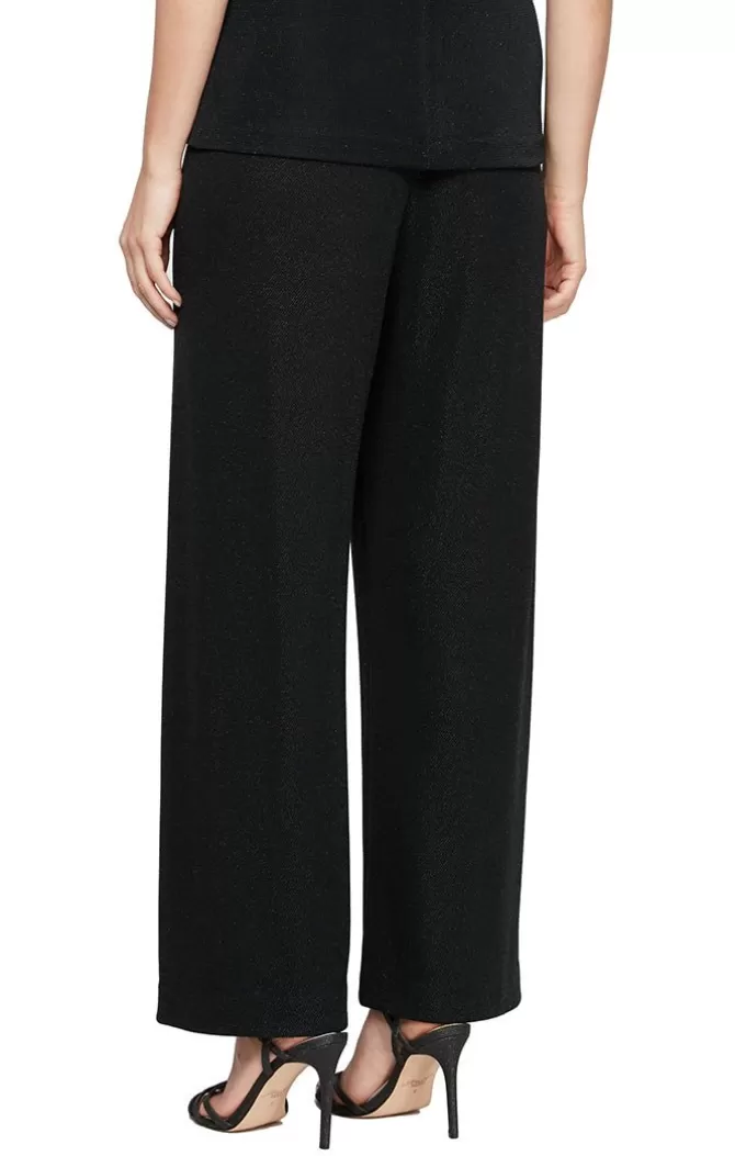 Women Alex Evenings All Petite*Petite Straight Leg Metallic Knit Pant