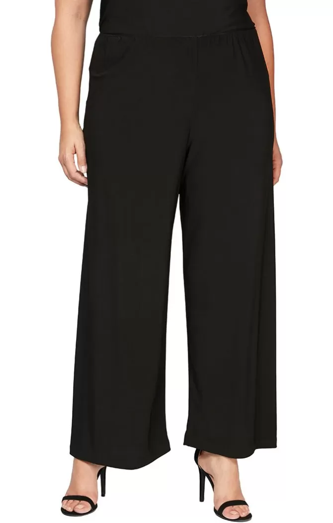 Women Alex Evenings Plus Sizes*Plus Matte Jersey Straight Leg Long Pant