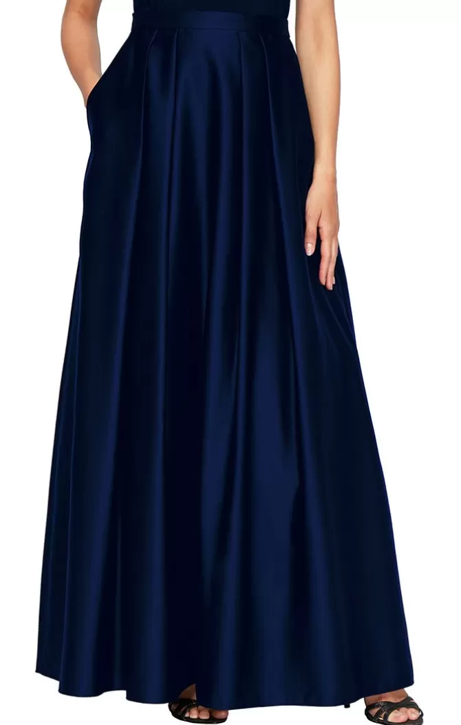 Women Alex Evenings Mother-Of-The-Bride*Satin Ballgown Skirt With Pockets And Inverted Pleat Detail