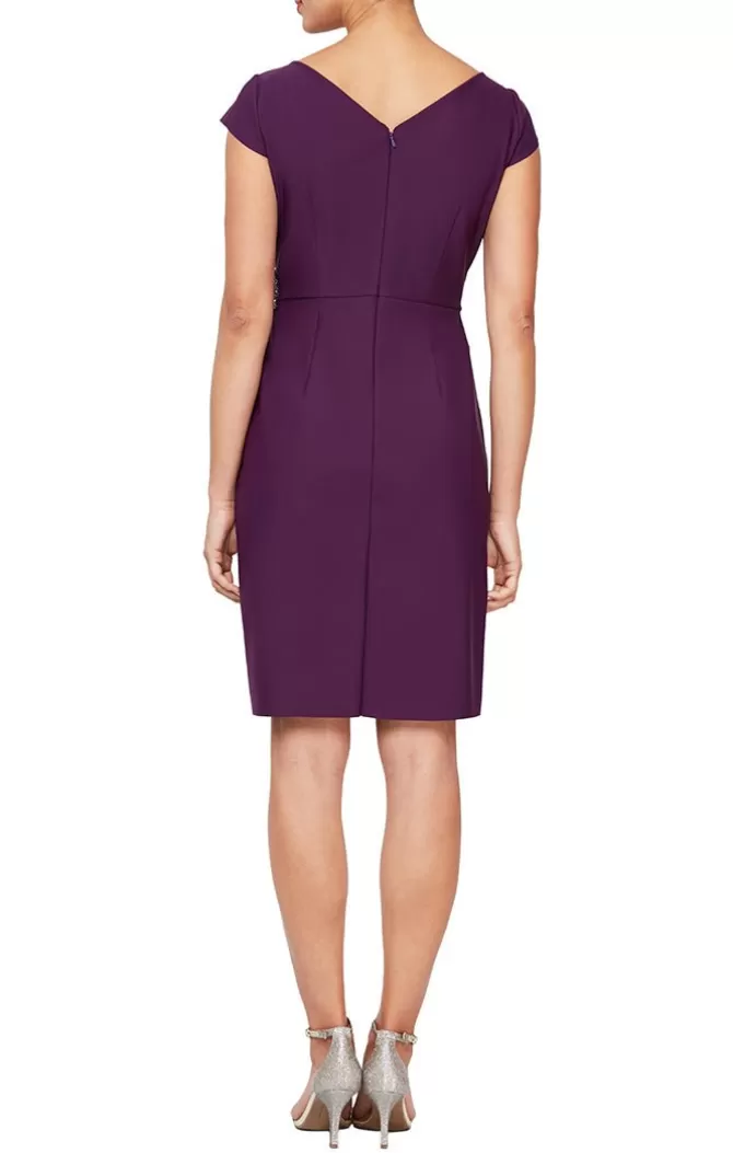 Women Alex Evenings Spring Collection*Short Sheath Compression Collection Cocktail Dress