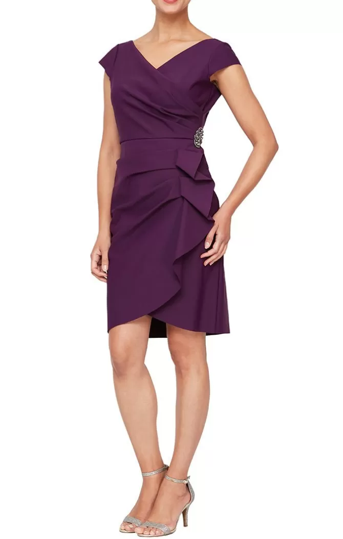 Women Alex Evenings Party Dresses*Short Sheath Compression Collection Cocktail Dress