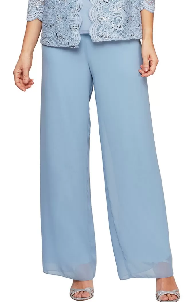 Women Alex Evenings Pants*Straight Leg Chiffon Pant