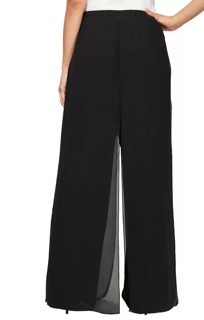 Women Alex Evenings Evening Separates*Wide Leg Chiffon Carwash Pant