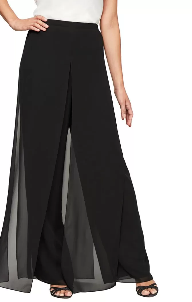 Women Alex Evenings All Regular*Wide Leg Chiffon Carwash Pant