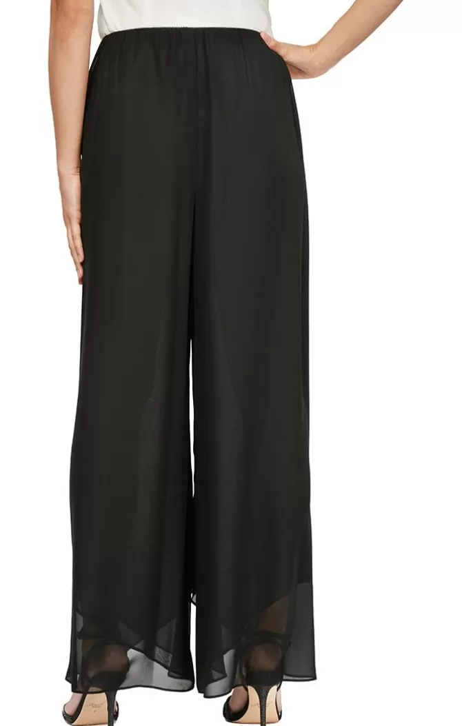 Women Alex Evenings Evening Separates*Wide Leg Chiffon Pant With Tulip Hem