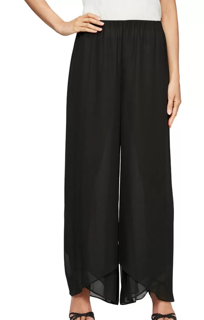 Women Alex Evenings All Regular*Wide Leg Chiffon Pant With Tulip Hem